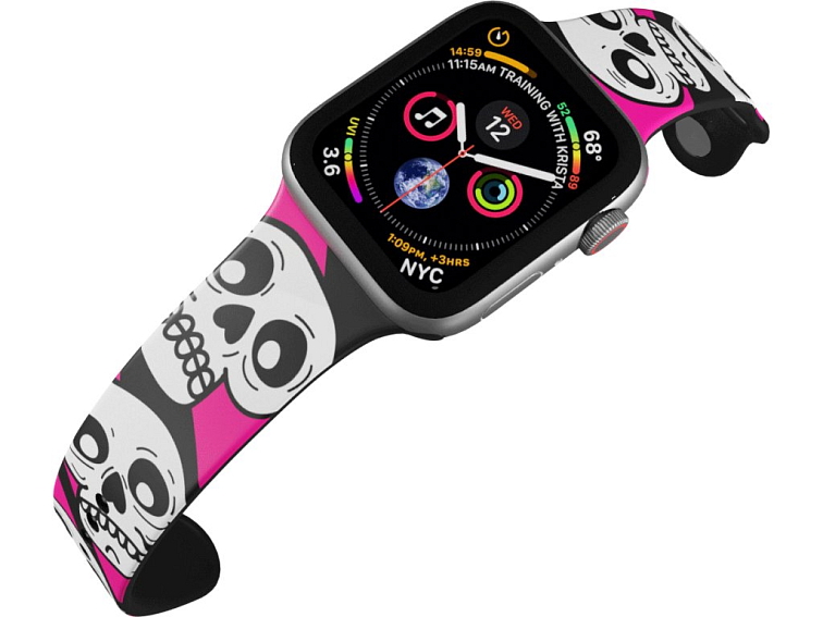 Apple watch řemínek Lebky růžové