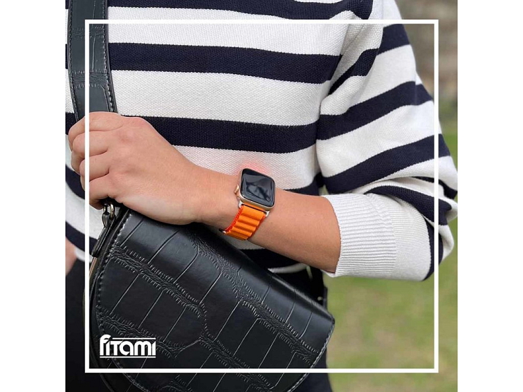 Nylonový řemínek alpský tah na Apple Watch - Oranžový