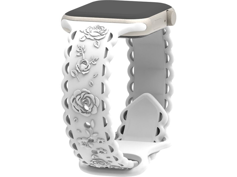 Perforované růže řemínek pro Apple Watch 42/44/45/46/49mm