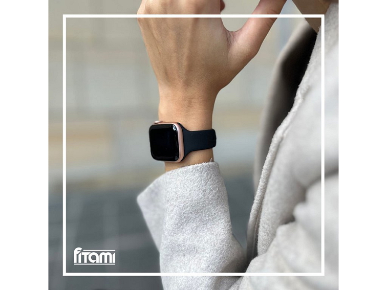 Dámský jednobarevný řemínek pro Apple Watch - Černý