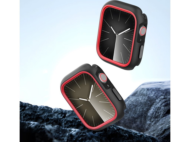 Ochranný kryt na Apple Watch 46mm - DuxDucis, Bamo Black/Red