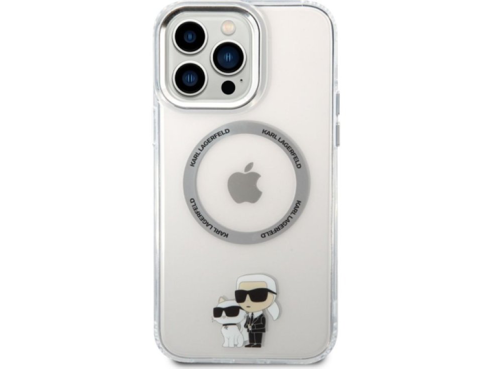 Ochranný kryt pro iPhone 13 Pro MAX - Karl Lagerfeld, IML Karl and Choupette NFT MagSafe Transparent KLHMP13XHNKCIT