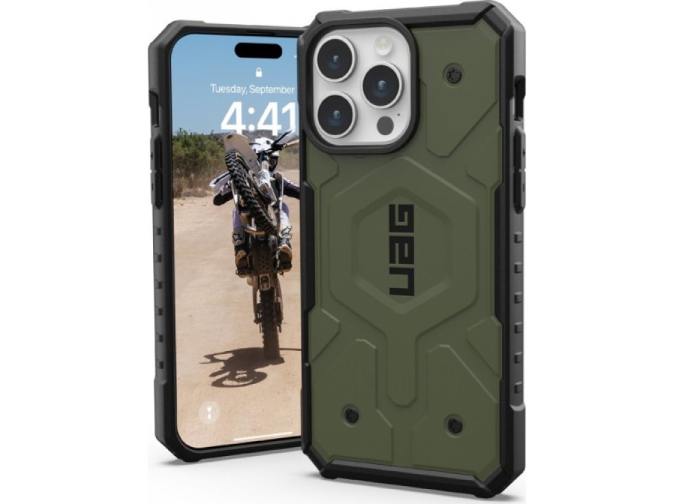 Ochranný kryt na iPhone 15 Pro MAX - UAG, Pathfinder MagSafe Olive Drap