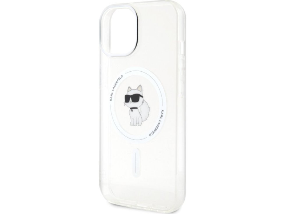 Ochranný kryt na iPhone 15 - Karl Lagerfeld, IML Choupette MagSafe Transparent KLHMP15SHFCCNOT
