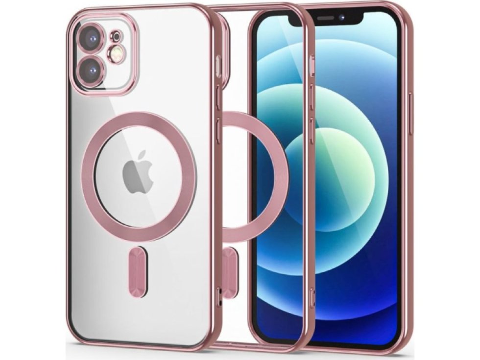Ochranný kryt pro iPhone 12 - Tech-Protect, Magshine MagSafe Rose