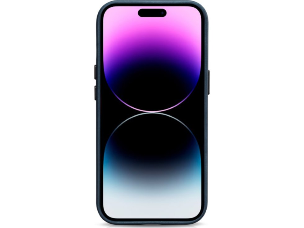 Kožený obal na iPhone 15 - iCarer, OilWax MagSafe Blue WMI15230601-Blue