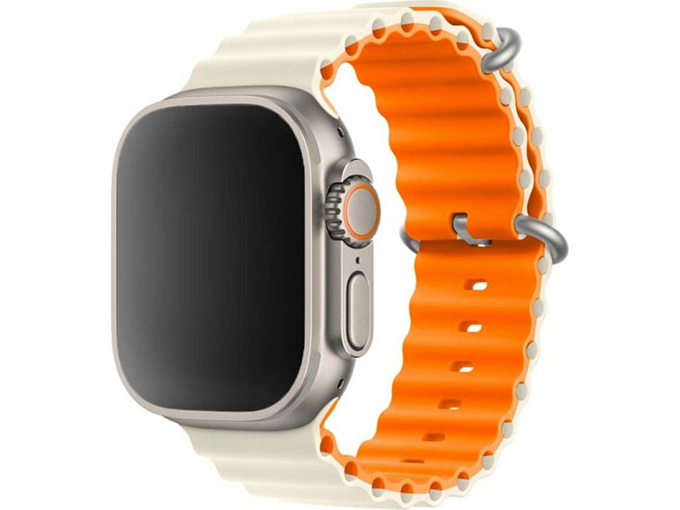 Stylový vroubkovaný řemínek pro Apple Watch - Béžový