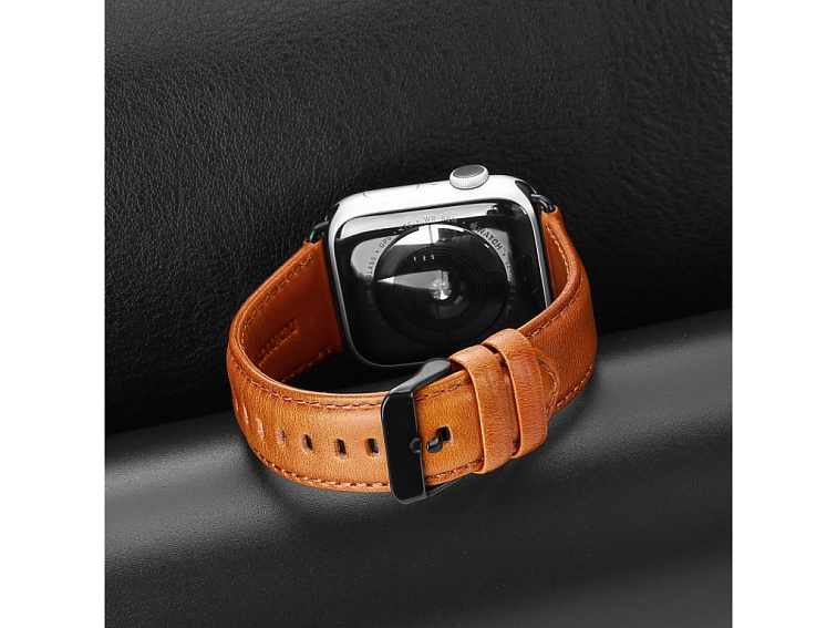Kožený pásek / řemínek pro Apple Watch 44mm / 45mm / 46mm / 49mm - DuxDucis, Business Brown