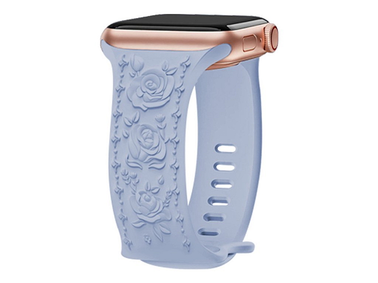 Řemínek gravírované růže pro Apple Watch 42/44/45/46/49mm
