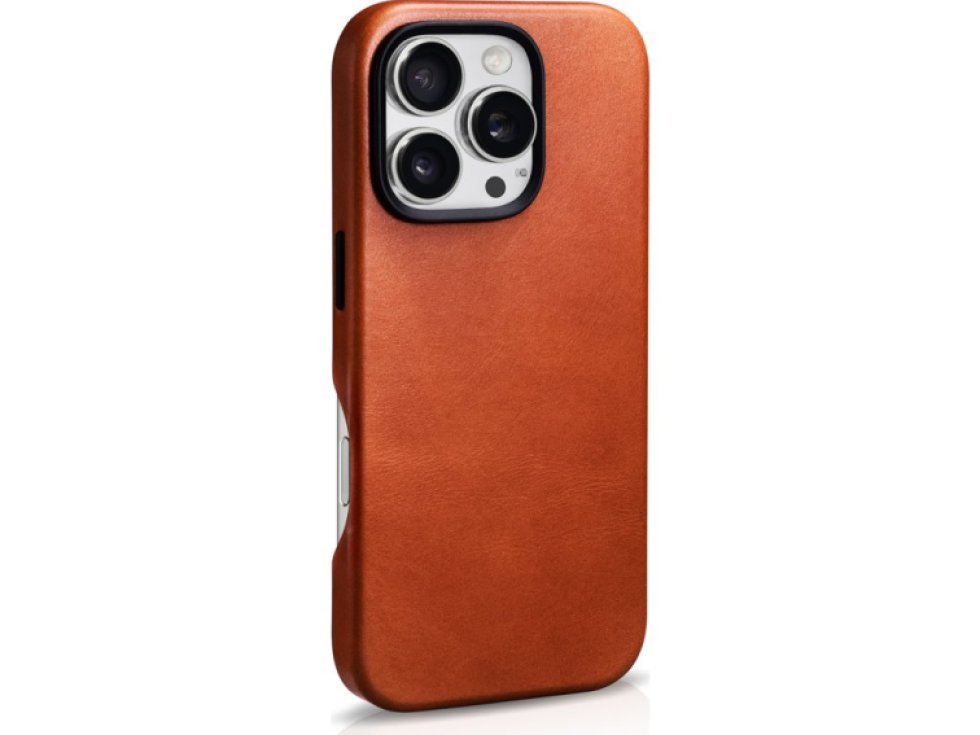 Kožený obal na iPhone 16 Pro MAX - iCarer, OilWax MagSafe Retro 11.01.WMI16240704-SN