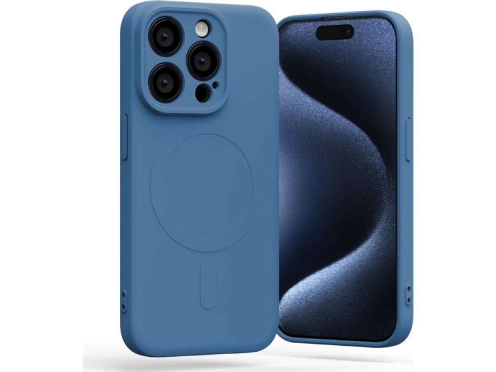 Ochranný kryt na iPhone 14 PLUS - Mercury, SemiSilicon MagSafe Blue