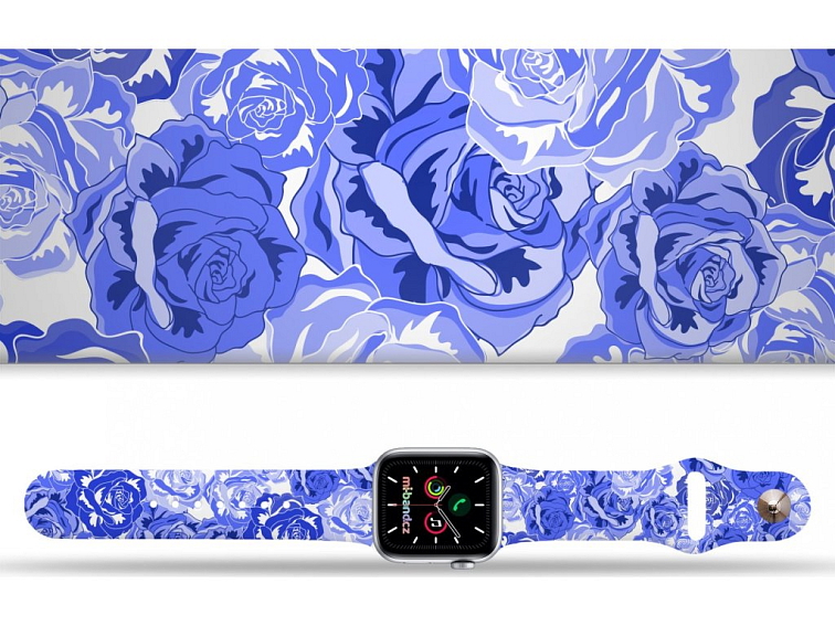 Apple watch řemínek Modré květiny