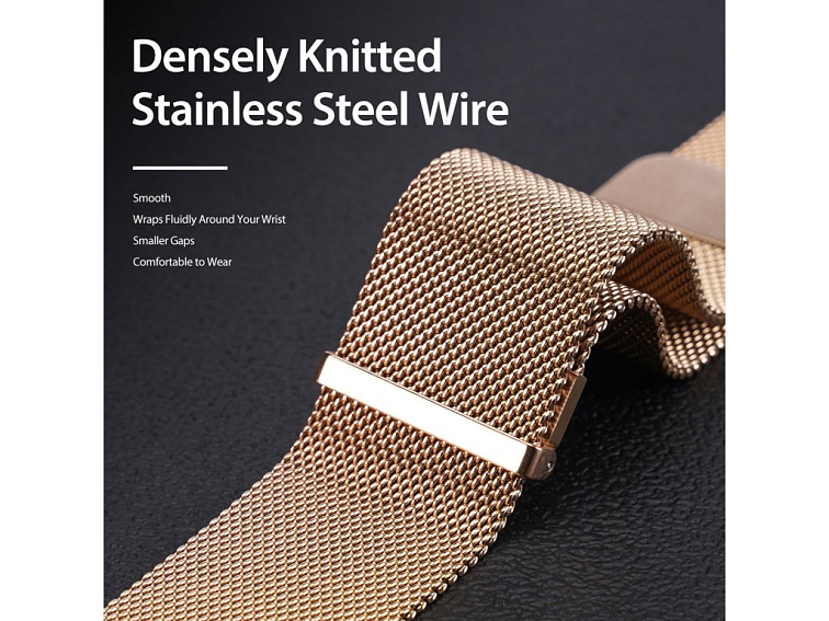 Řemínek pro Apple Watch 38mm / 40mm / 41mm / 42mm - DuxDucis, Milanese Gold