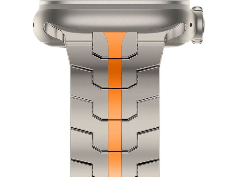 Řemínek na Apple Watch 44mm / 45mm / 46mm / 49mm - Tech-Protect, Stainless Line Orange