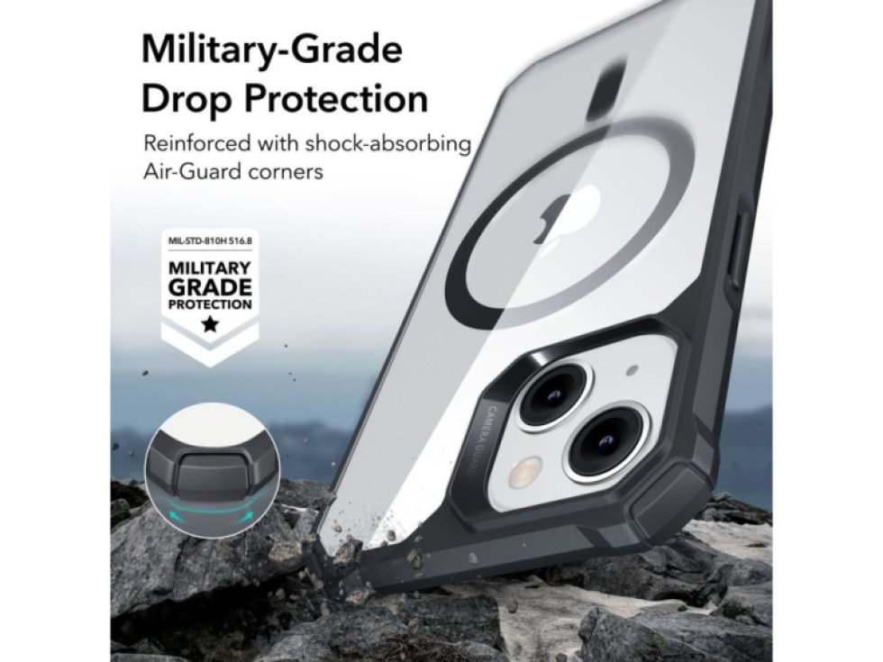 Ochranný kryt pro iPhone 14 PLUS - ESR, Air Armor HaloLock Clear/Black