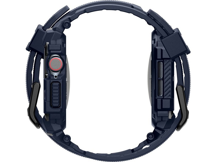 Řemínek s krytem pro Apple Watch 46mm - Spigen, Rugged Armor Pro Navy Blue