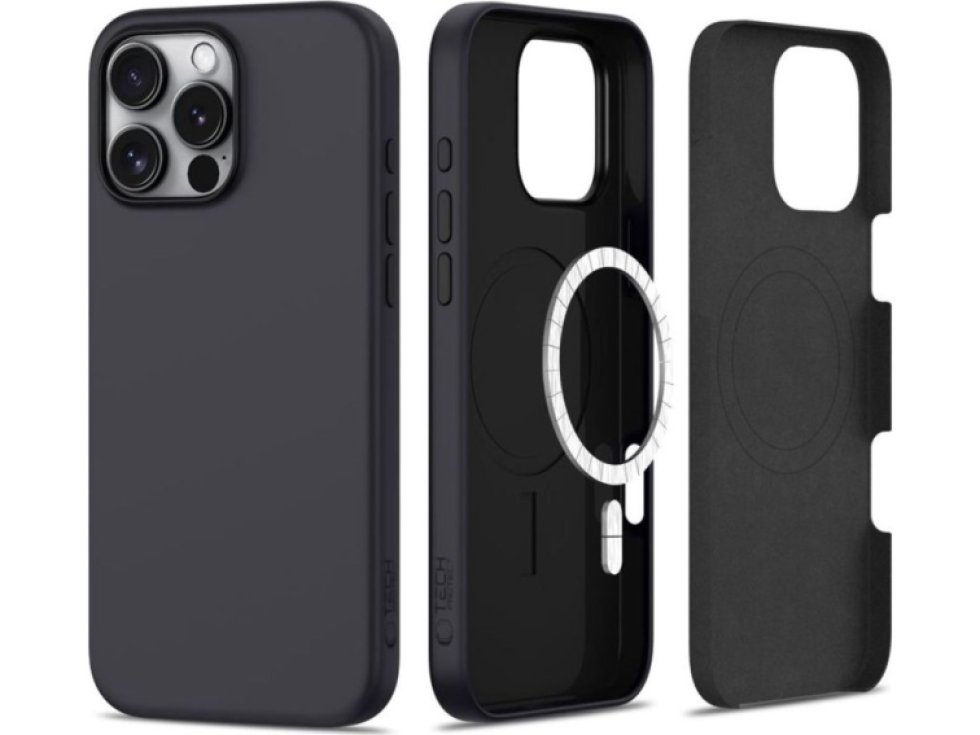 Ochranný kryt na iPhone 16 Pro - Tech-Protect, Silicone MagSafe Black