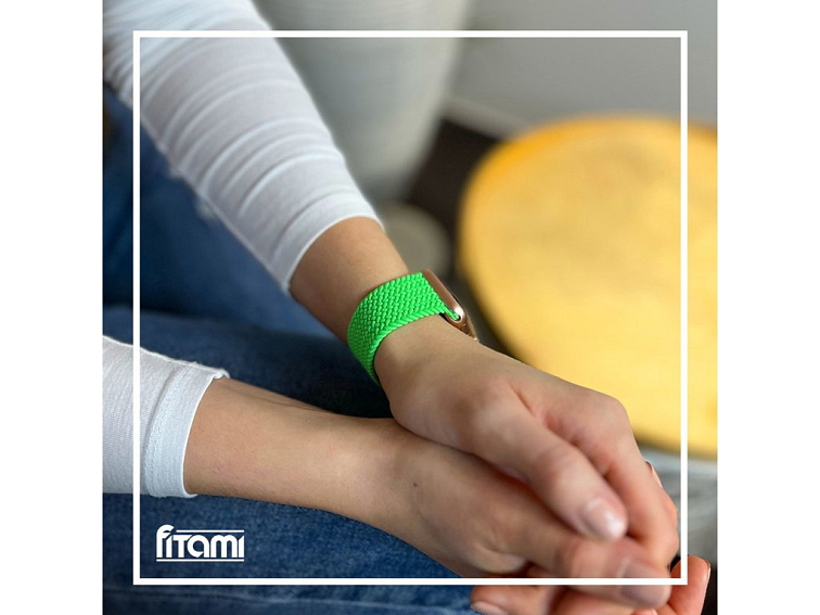 Pletený navlékací řemínek pro Apple Watch - Zelený