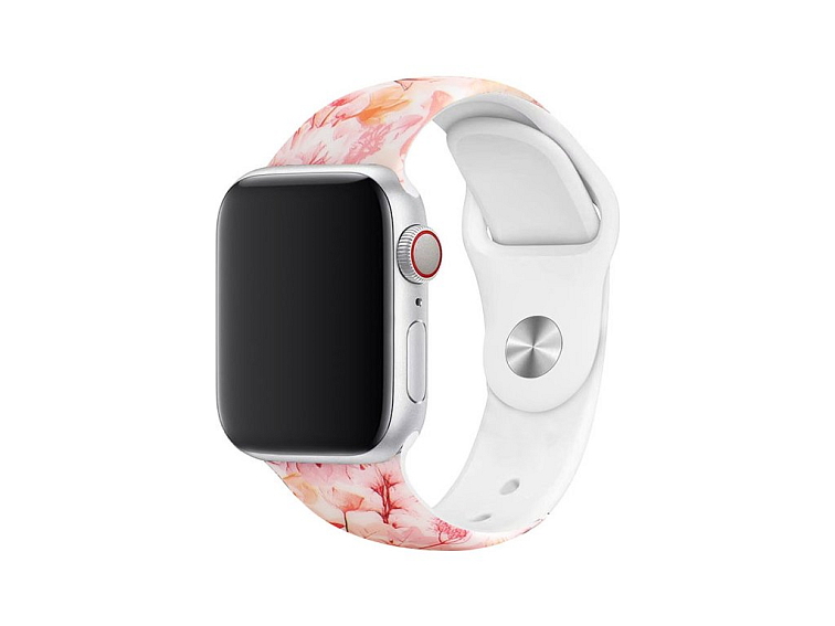 Řemínek s potiskem pro Apple Watch - Kytičkový