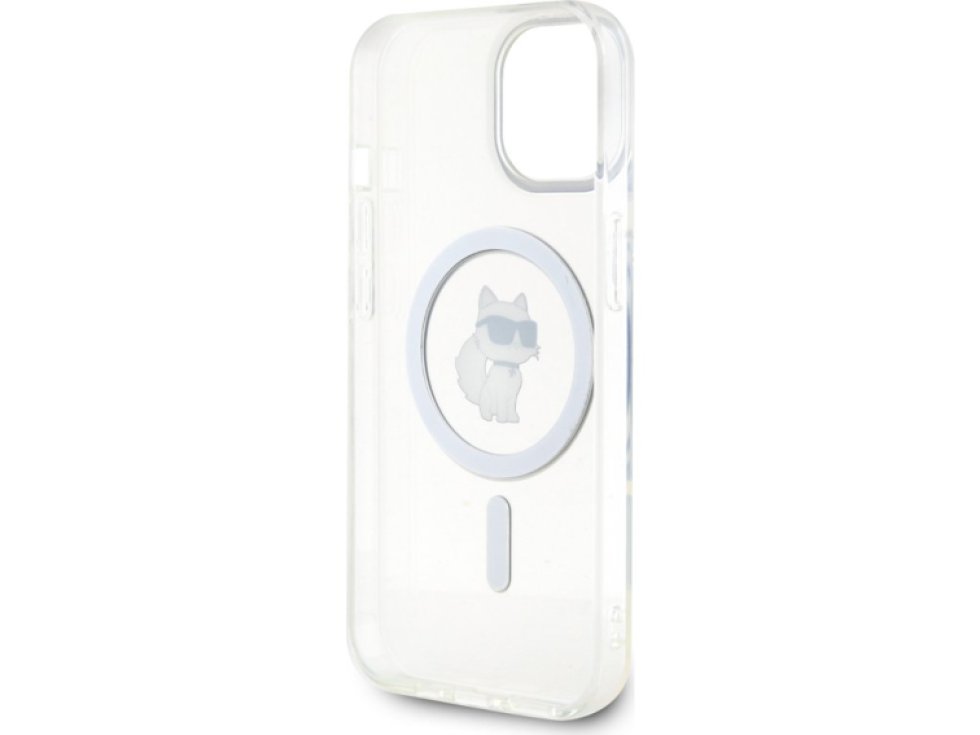Ochranný kryt na iPhone 15 - Karl Lagerfeld, IML Choupette MagSafe Transparent KLHMP15SHFCCNOT