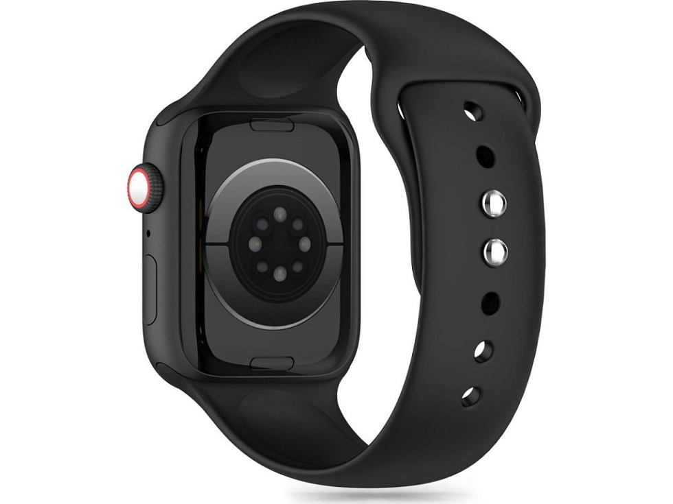 Řemínek pro Apple Watch 44mm / 45mm / 46mm / 49mm - Tech-Protect, Silicone Black