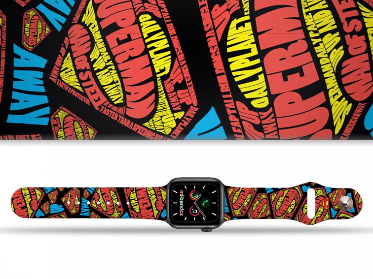 Apple watch řemínek Superman - Nápisy