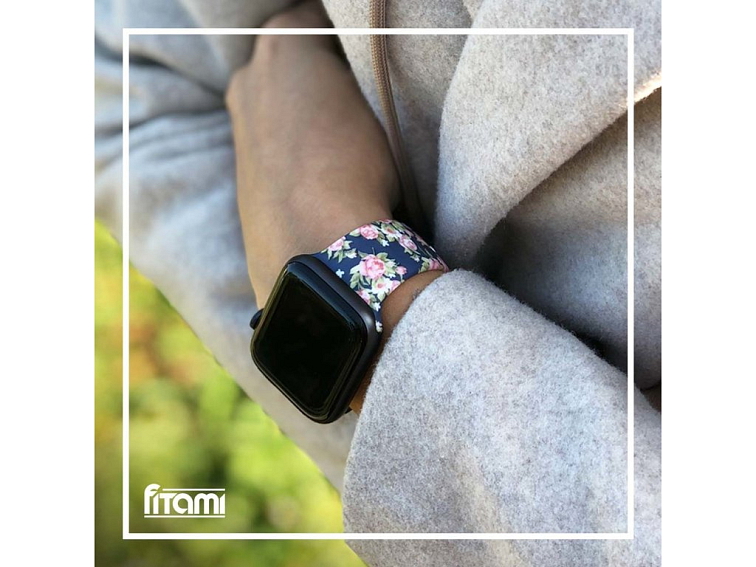 Řemínek s potiskem pro Apple Watch - S růžemi