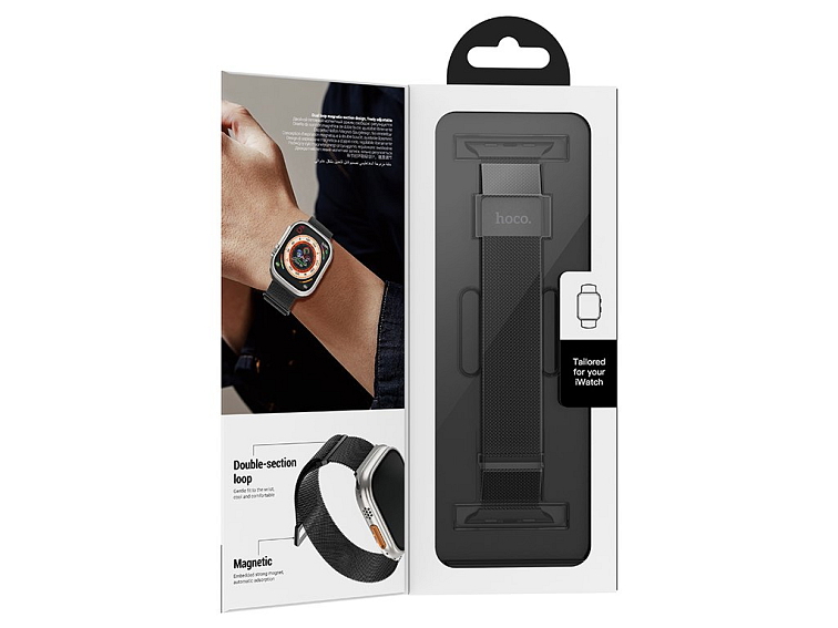 Hoco Řemínek na Apple Watch 44mm / 45mm / 46mm / 49mm - Hoco, AS101 Milan Black