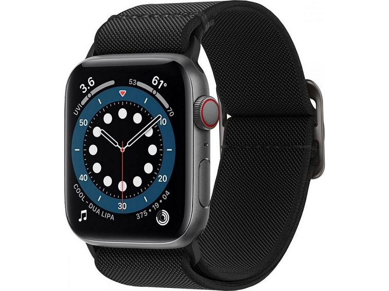 Řemínek pro Apple Watch 44mm / 45mm / 46mm / 49mm - Spigen, Fit Lite Black