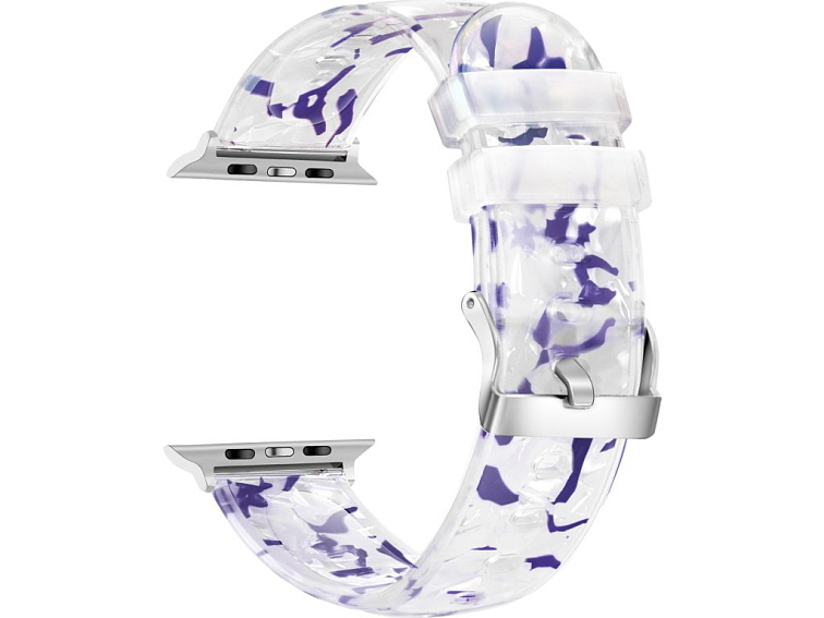 Průhledný silikonový vzorovaný řemínek pro Apple Watch 42/44/45/46/49mm