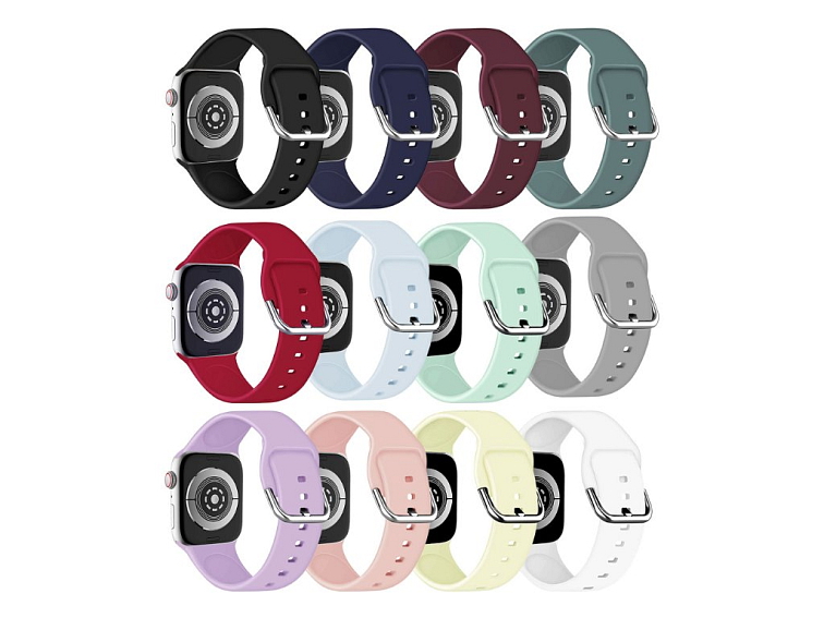 Jednobarevný řemínek s přezkou pro Apple Watch 38/40/41/42(S10)mm