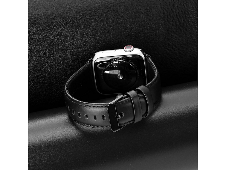 Kožený pásek / řemínek pro Apple Watch 44mm / 45mm / 46mm / 49mm - DuxDucis, Business Black