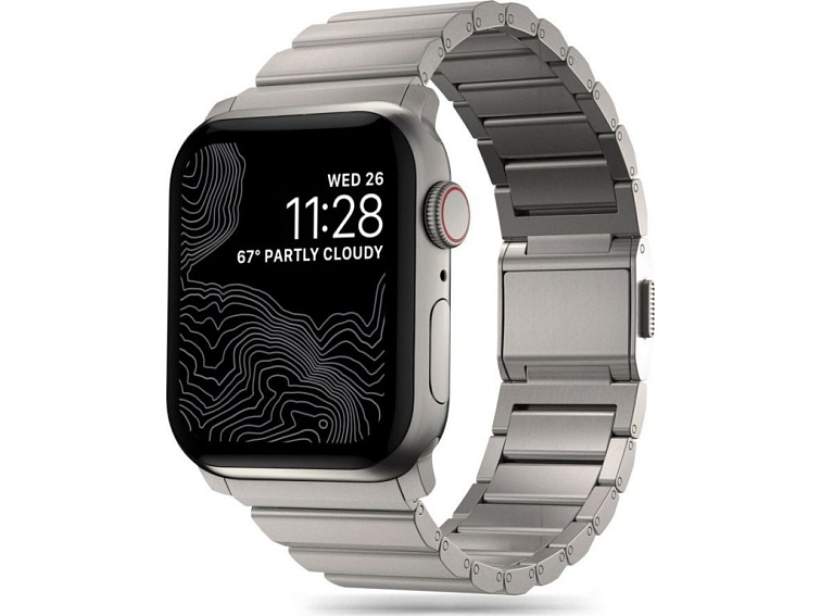 Řemínek na Apple Watch 44mm / 45mm / 46mm / 49mm - Tech-Protect, Steelband Titanium