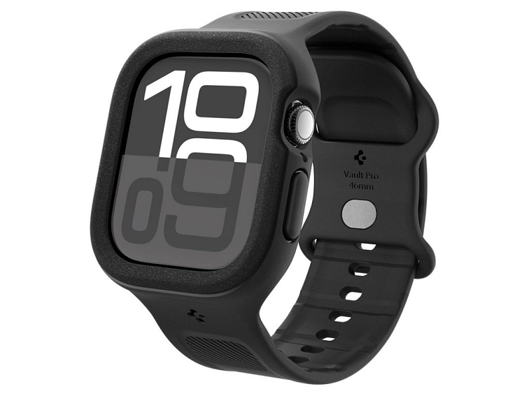 Řemínek s krytem pro Apple Watch 46mm - Spigen, Vault Black