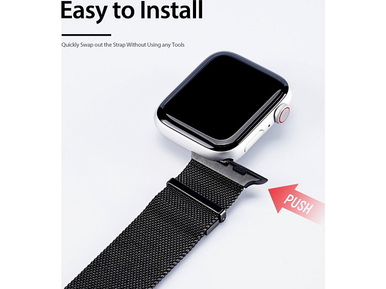 DuxDucis Řemínek pro Apple Watch 38mm / 40mm / 41mm / 42mm - DuxDucis, Milanese Black