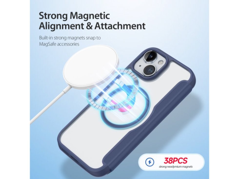 Ochranné pouzdro na iPhone 15 - DuxDucis, SkinX Pro with MagSafe Blue