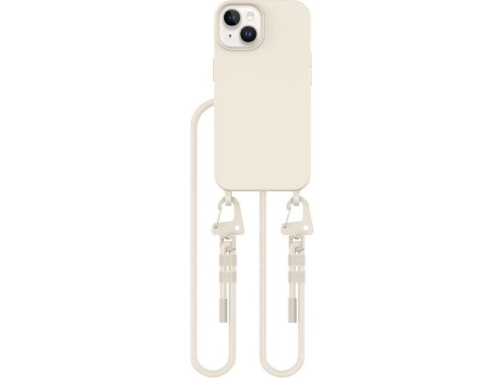 Kryt se šňůrkou na iPhone 15 - Tech-Protect, Magnecklace MagSafe Cosmic Latte