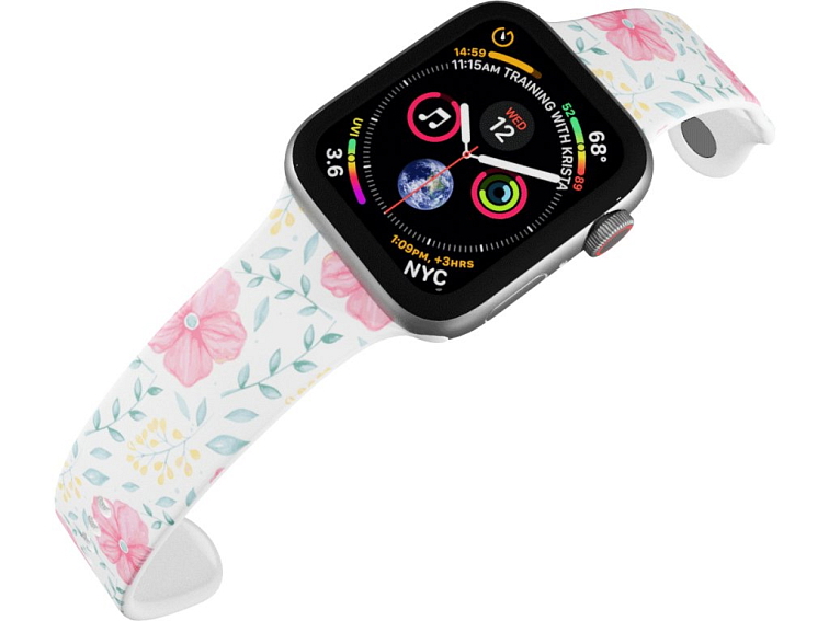 Apple watch řemínek Ibišek růžový