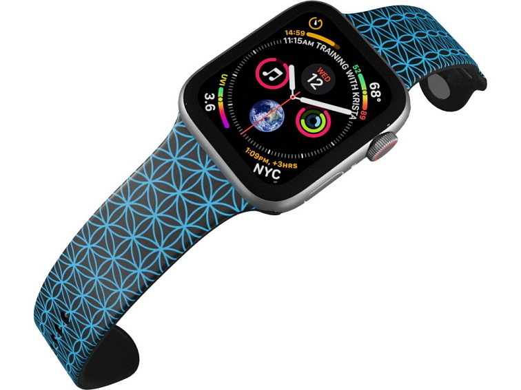 Apple watch řemínek Geometrie modrá