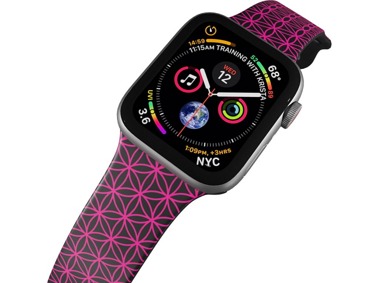 Apple watch řemínek geometrie fialová