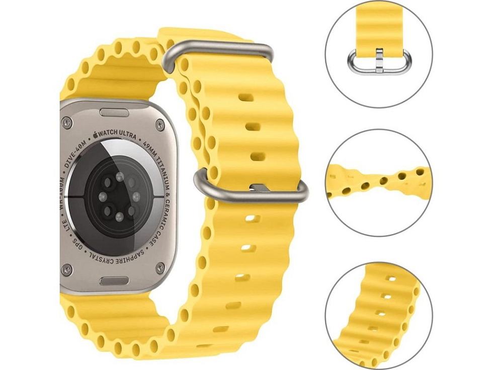 Řemínek pro Apple Watch 44mm / 45mm / 46mm / 49mm - Tech-Protect, Iconband Pro Yellow