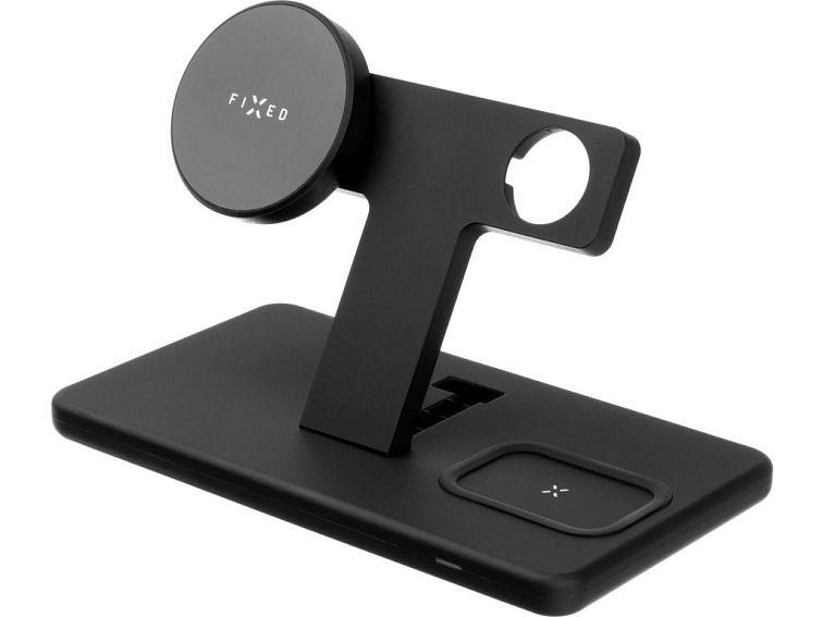 Bezdrátová nabíječka pro iPhone, Apple Watch a AirPods - FIXED, MagPowerstation Black
