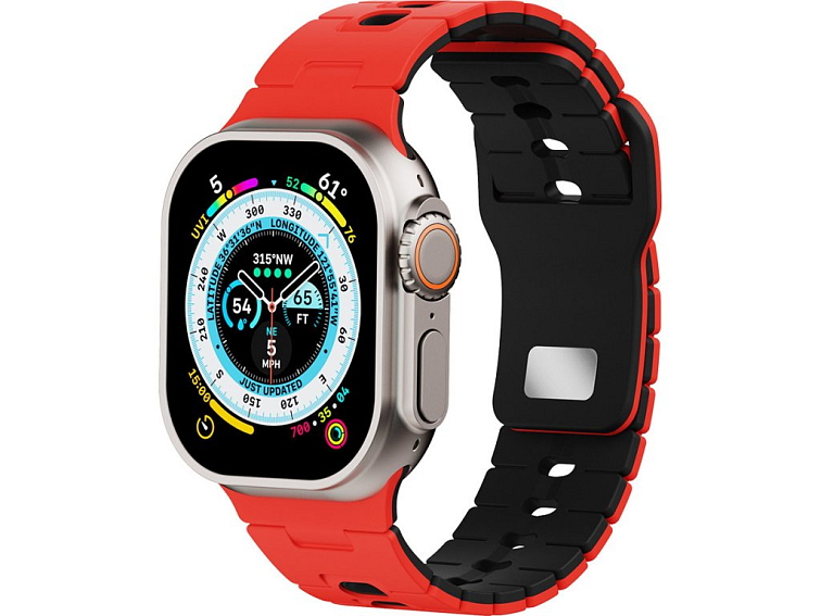 Perforovaný dvojbarevný řemínek pro Apple Watch 42/44/45/46/49mm
