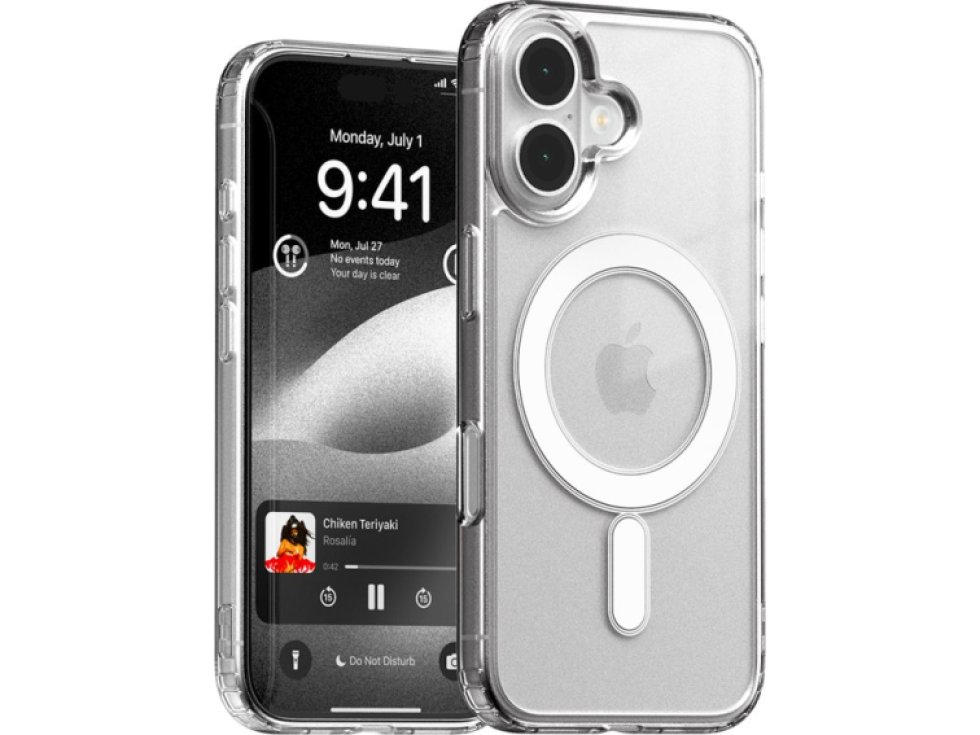 Ochranný kryt na iPhone 16 - Mercury, JelHard MagSafe Transparent