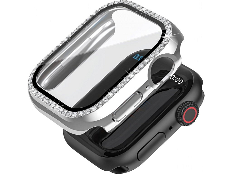 Ochranné kamínkové pouzdro se sklíčkem pro Apple Watch 45mm