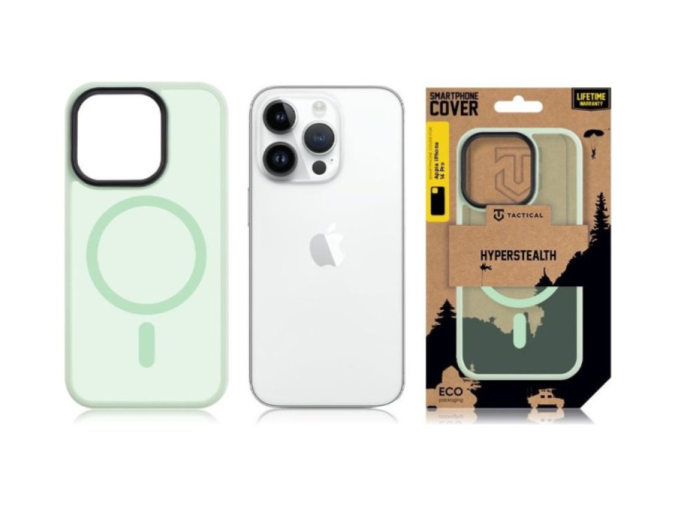 Ochranný kryt pro iPhone 14 Pro - Tactical, MagForce Hyperstealth Beach Green