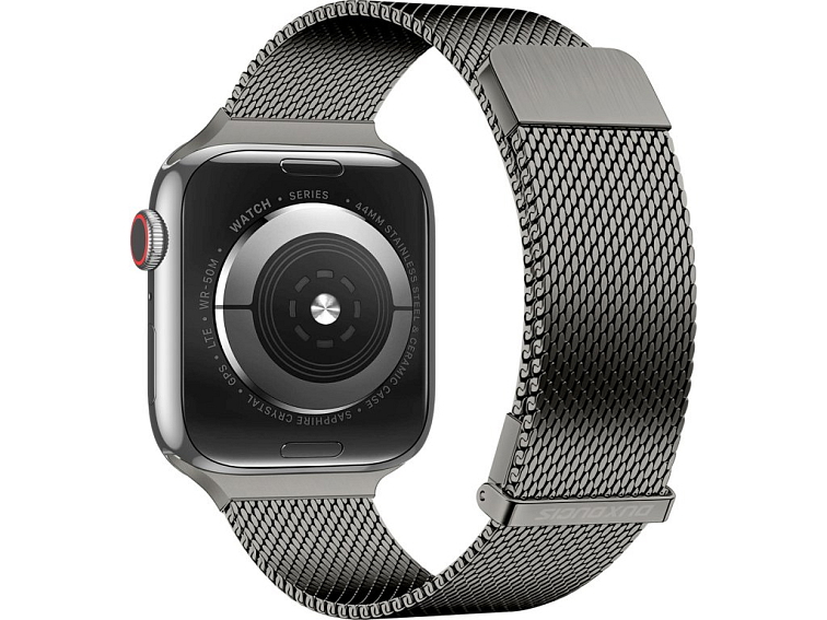 Řemínek na Apple Watch 44mm / 45mm / 46mm / 49mm - DuxDucis, Milanese Pro Graphite