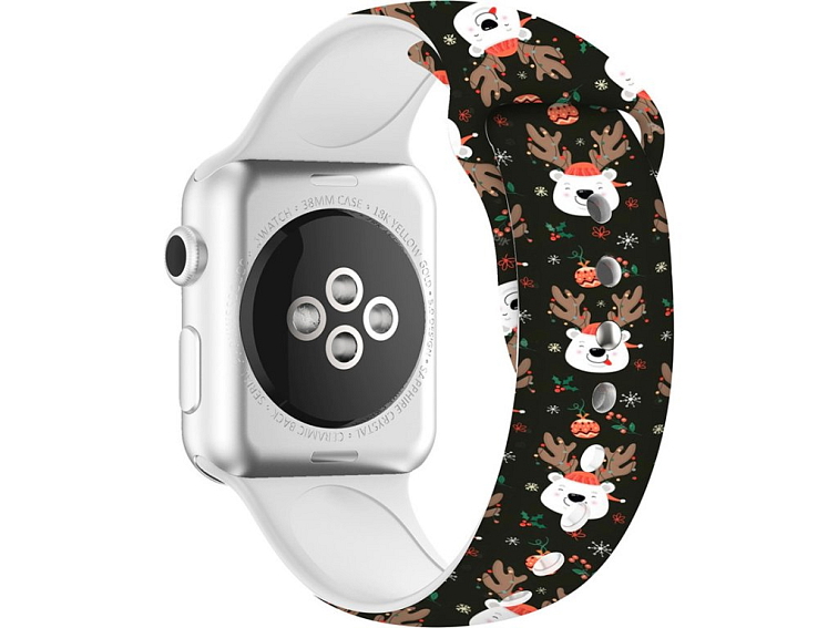 Vánoční řemínek s potiskem pro Apple Watch - Rudolf