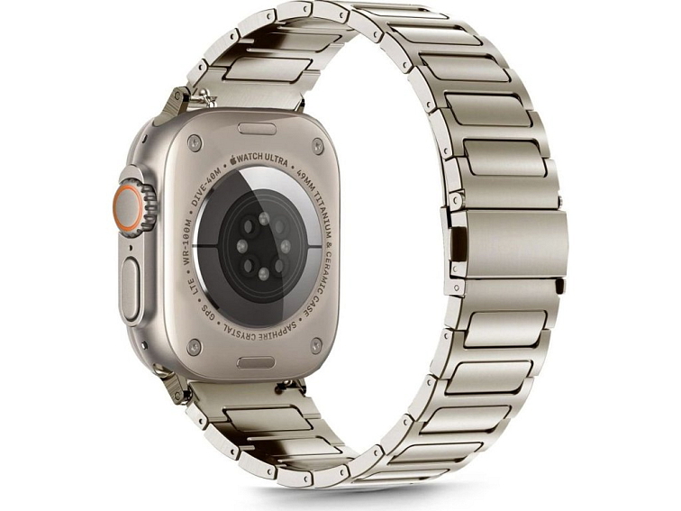 Řemínek na Apple Watch 44mm / 45mm / 46mm / 49mm - Tech-Protect, Stainless Classic Titanium