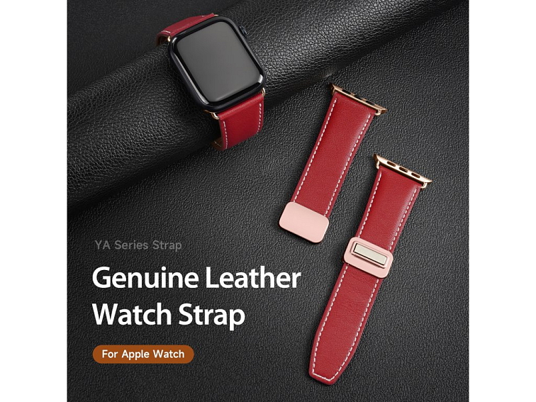 Řemínek na Apple Watch 38mm / 40mm / 41mm / 42mm - DuxDucis, YA Red
